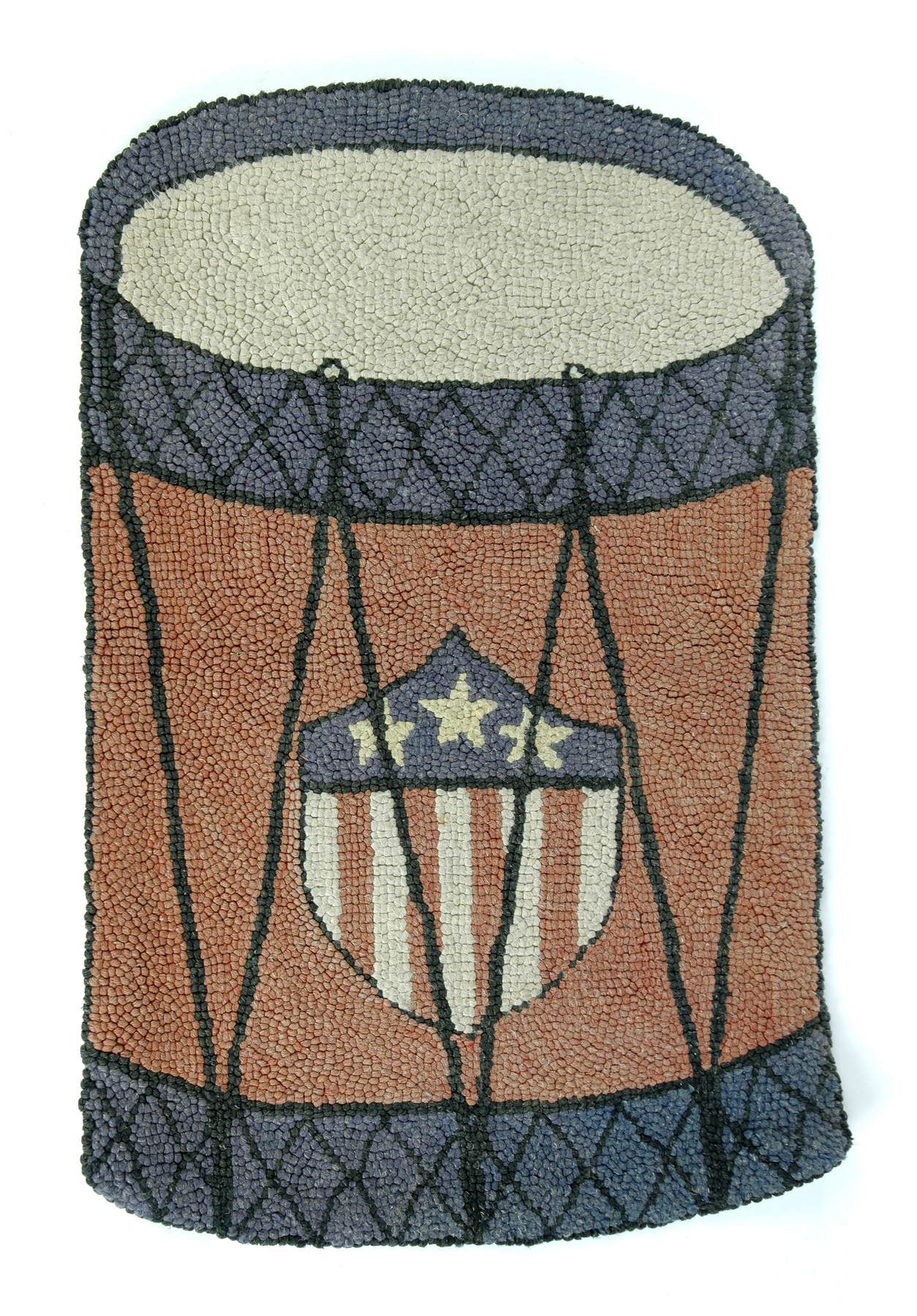 Appraisal: POLITICAL HOOKED RUG American st half- th century wool and