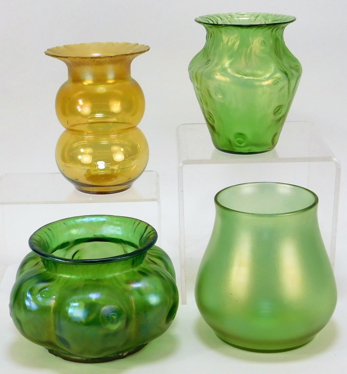 Appraisal: LOETZ AUSTRIAN BOHEMIAN ART GLASS VASES Austria Early th CenturyIncludes