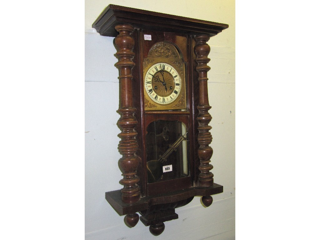 Appraisal: Mahogany wall clock