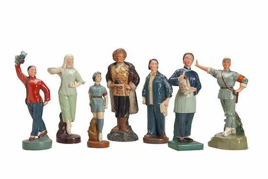 Appraisal: Group of Model Opera Figures rare vintage figurines in moulded