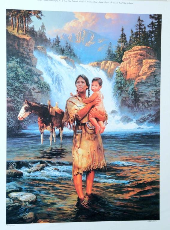 Appraisal: Chuck Ren American - Limited Edition print Wilderness Child Signed