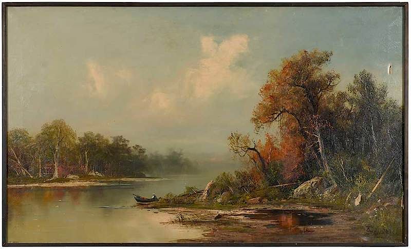 Appraisal: Frederick Ferdinand Schafer German California - Autumn on Lake George