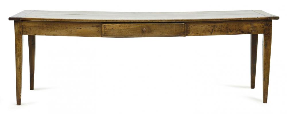 Appraisal: A TH CENTURY PROVINICAL WALNUT FARMHOUSE TABLE rectangular with a