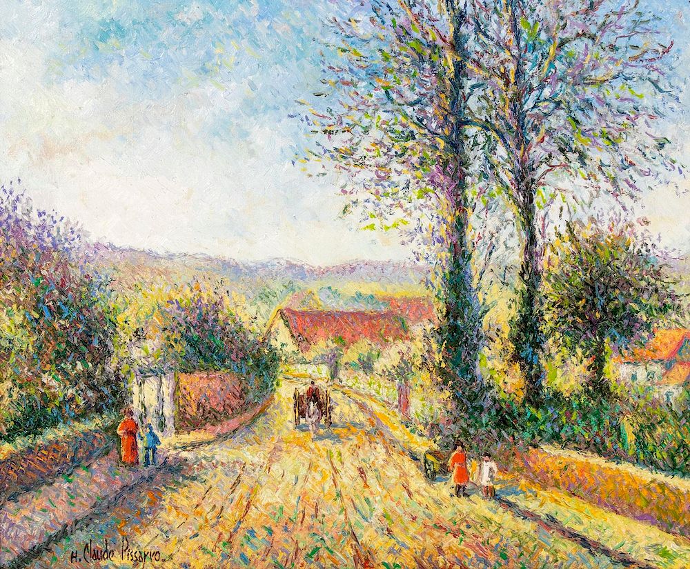 Appraisal: Hughes Claude Pissarro French b L'Entree du village Hughes Claude