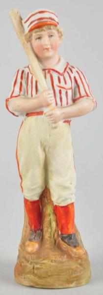 Appraisal: Bisque Heubach Baseball Player Batter Figure Description Scarce small size