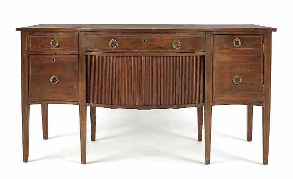 Appraisal: George IV mahogany sideboard ca with a serpentine front and