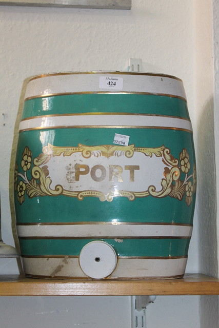 Appraisal: A VICTORIAN PORT BARREL high