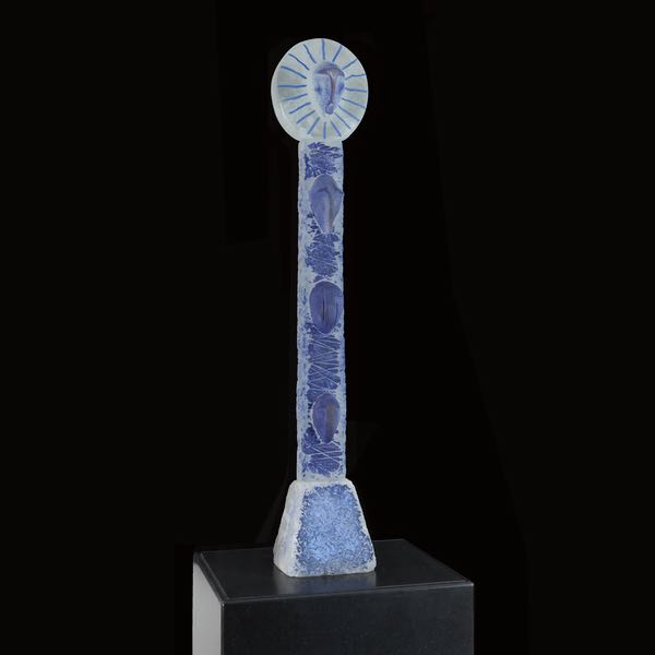 Appraisal: MARK ABILDGAARD AMERICAN CONTEMPORARY x x Totem Kiln cast glass