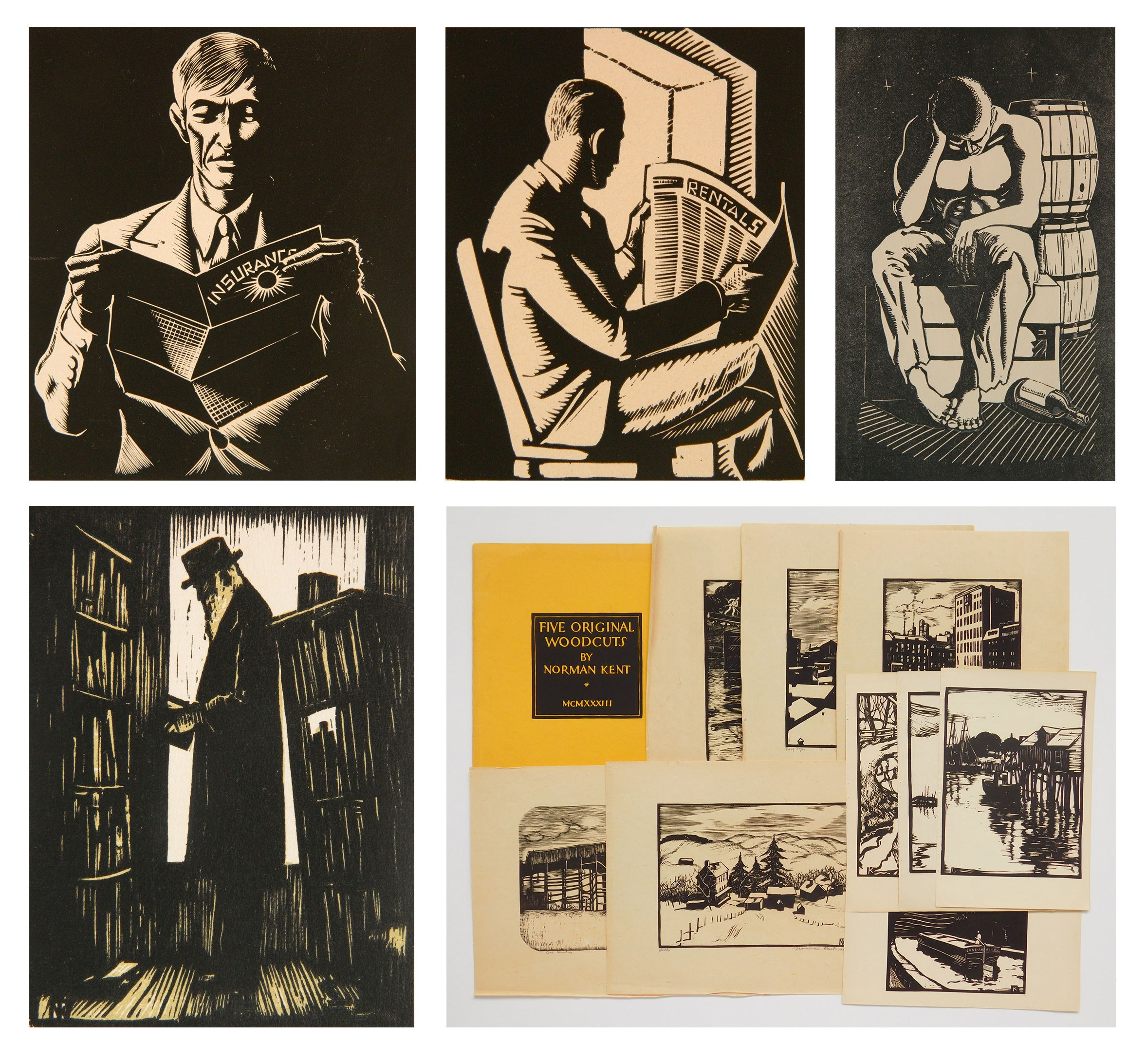 Appraisal: Prints and portfolio Norman Kent - - Untitled Bookstore Browser