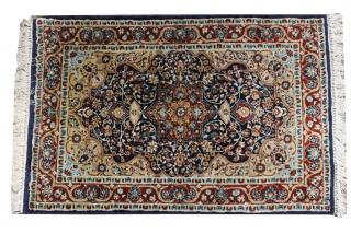 Appraisal: Indian Silk Rug Indian Silk Rug Size x in