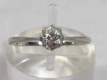 Appraisal: A single stone diamond ring approx pts tests carat white