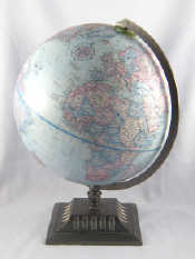 Appraisal: A inch approx cm diameter terrestrial globe with topographical detail