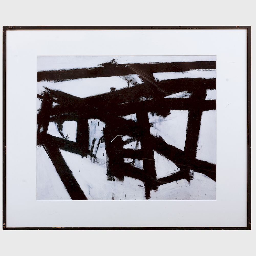 Appraisal: After Franz Kline - Untitled Photomechanical reproduction on paper x