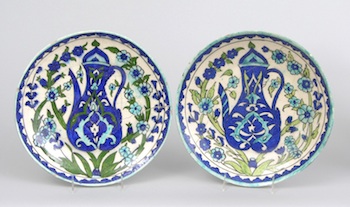 Appraisal: A Pair of Syrian Earthenware Chargers ca Late th Century