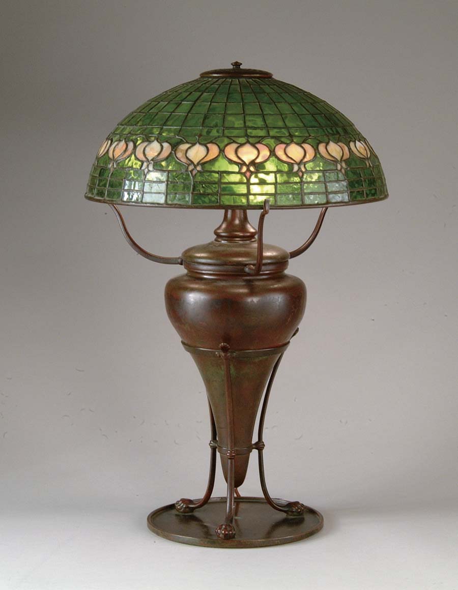 Appraisal: TIFFANY POMEGRANATE LAMP Extremely nice Tiffany lamp has pomegranate shade