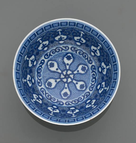 Appraisal: A blue and white porcelain bowl Jiaqing Mark and Period