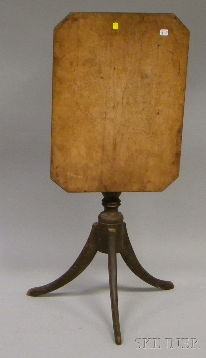 Appraisal: Federal Birch and Painted Tilt-top Candlestand