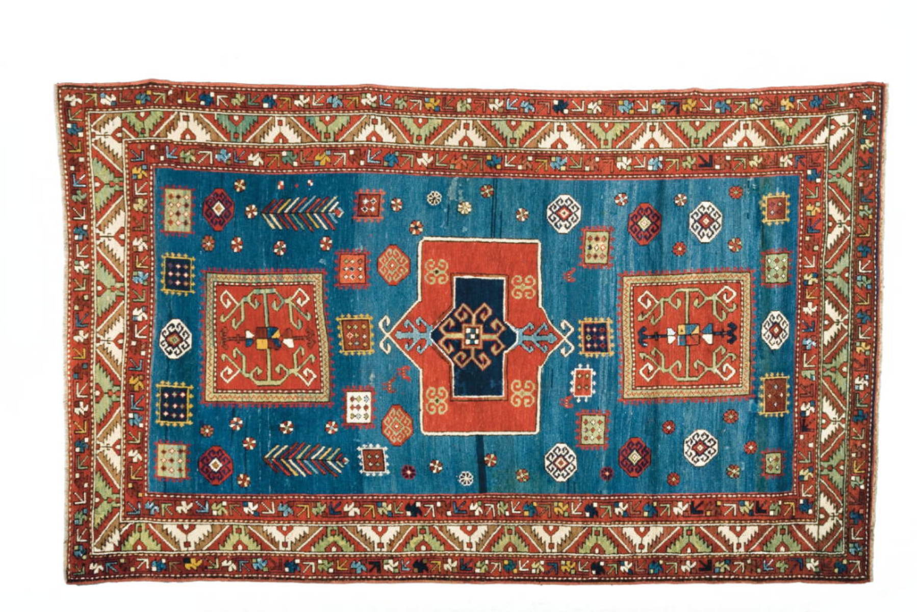 Appraisal: KAZAK RUG SOUTHWEST CAUCASUS EARLY TWENTIETH CENTURY The abrashed indigo