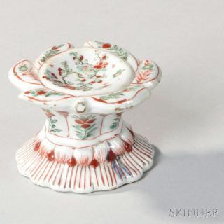 Appraisal: Export Porcelain Master Salt China th century the shaped recessed