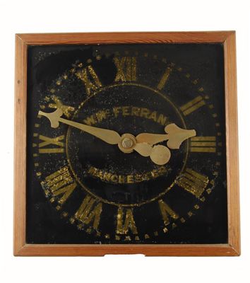 Appraisal: A pine cased wall clock with a single fusee movement