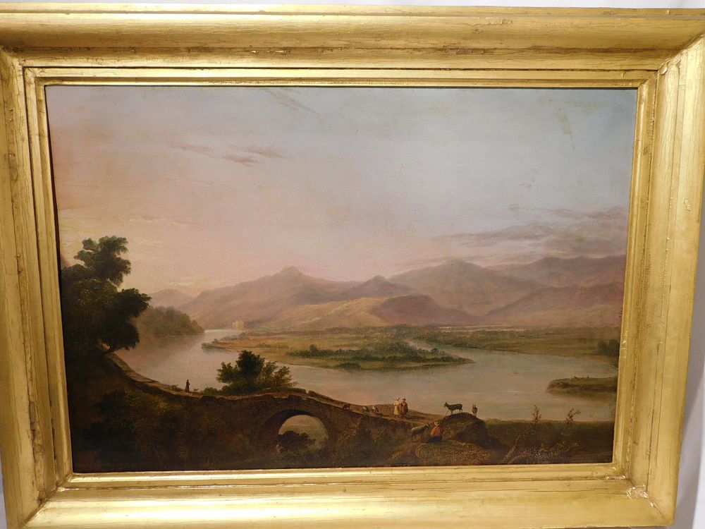 Appraisal: ATTR JAMES FAIRMAN - JERUSALEM PAINTING th century oil painting