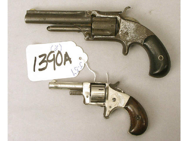 Appraisal: Pair of two Antique Spur Trigger Pocket Revolvers Defender rf