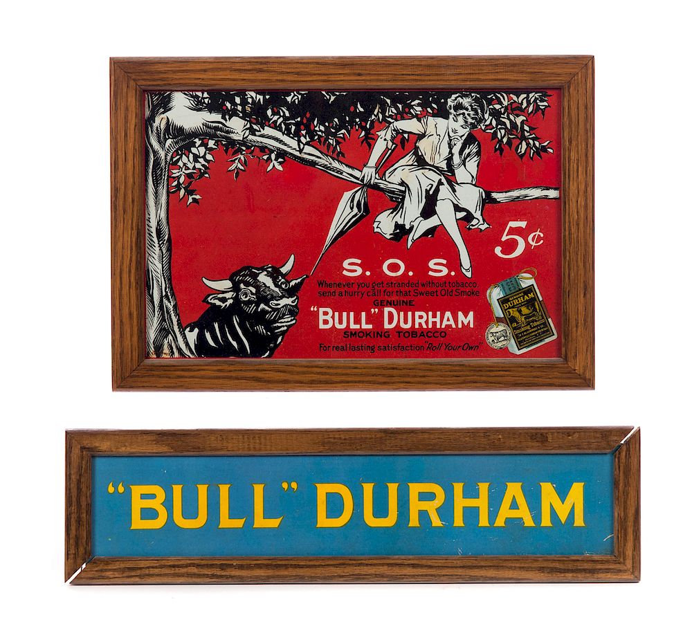 Appraisal: Framed Bull Durham Tobacco Prints Measures tall wide Good original