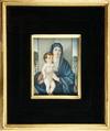 Appraisal: MINI W C ON IVORY - Madonna and Child signed