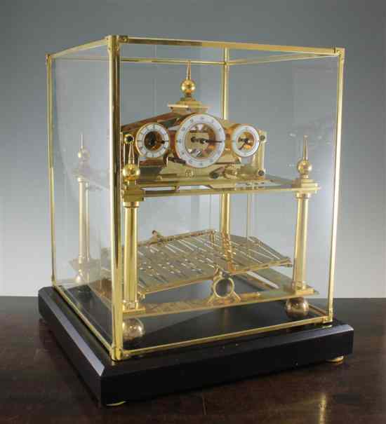 Appraisal: A th century gilt brass 'Congreve rolling ball' clock with