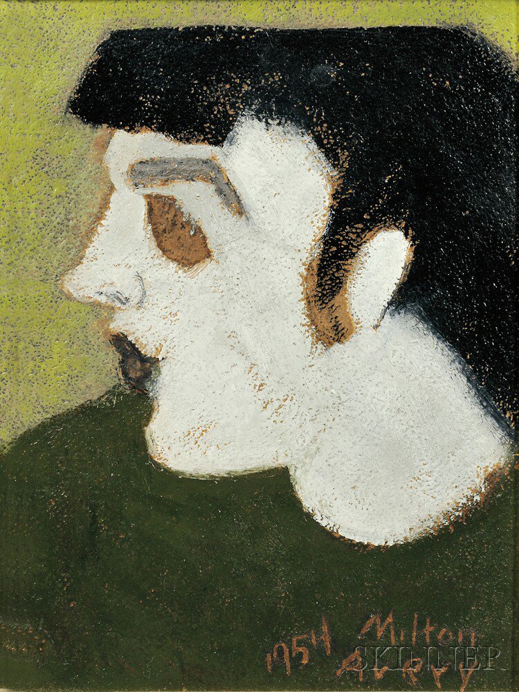 Appraisal: Milton Avery American - Pale Profile Signed and dated incised