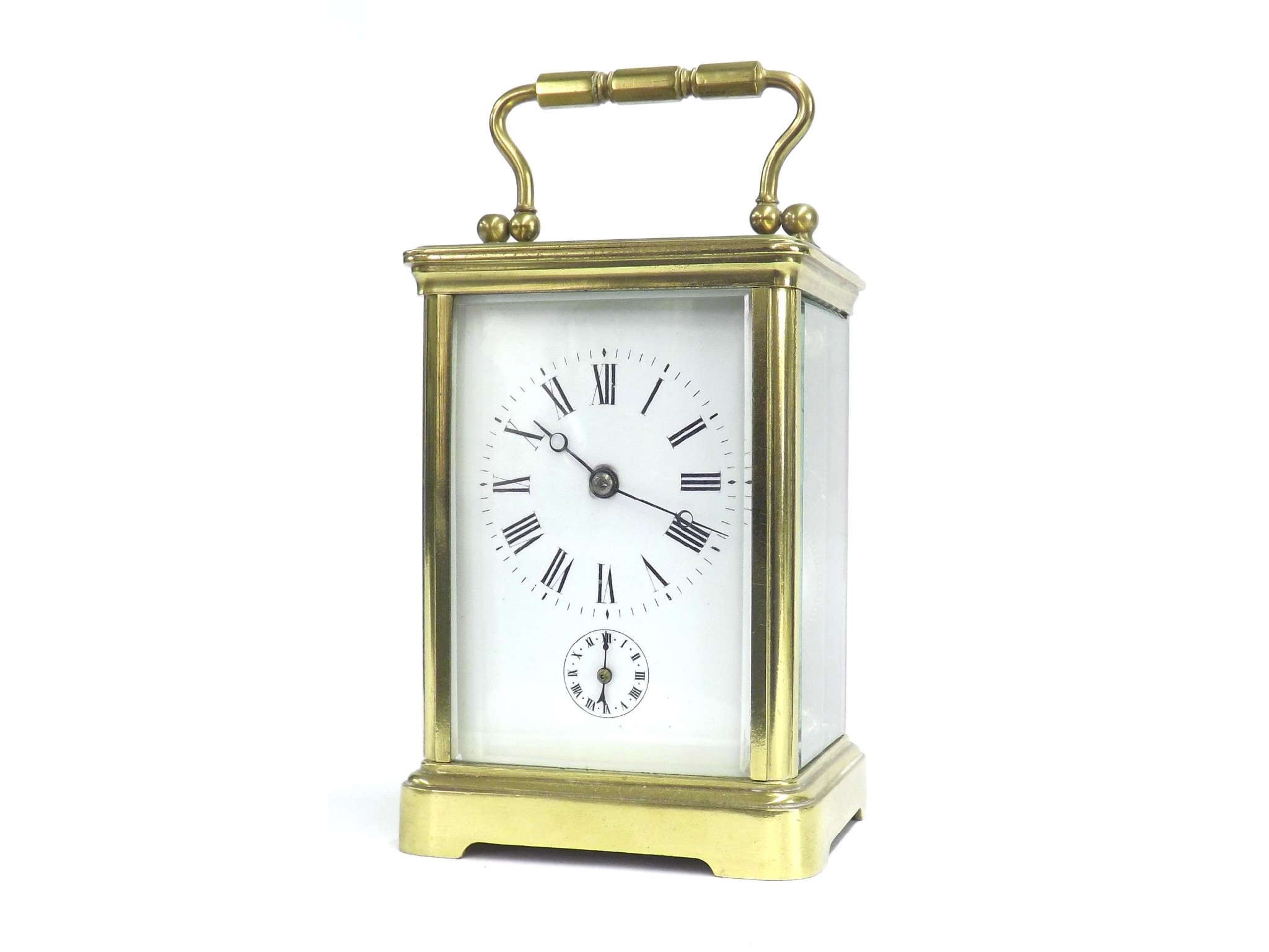 Appraisal: Good carriage clock with alarm and striking on a gong