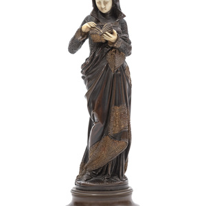 Appraisal: Albert Carrier-Belleuse French - La Liseuse bronze signed Carrier-Belleuse on