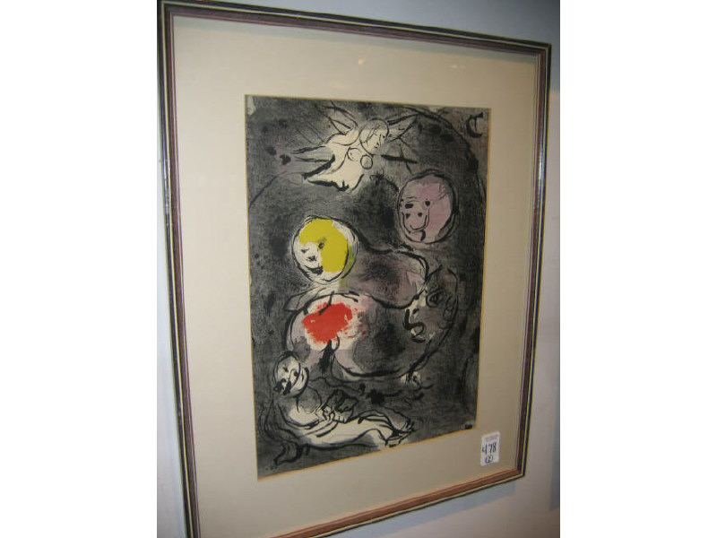 Appraisal: MARC CHAGALL RUSSIAN FRENCH - EVE INCURS GOD'S DISPLEASURE and