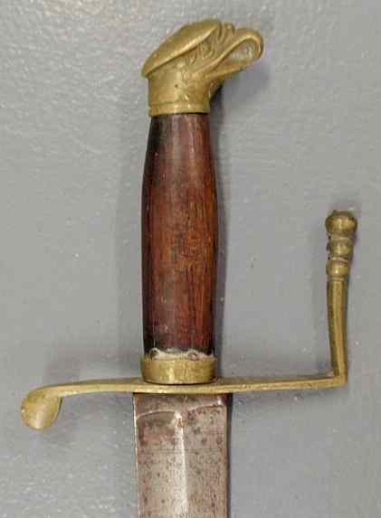 Appraisal: American military sword early th c with a cast brass