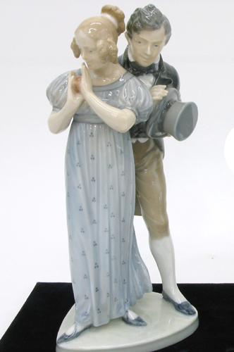 Appraisal: ROYAL COPENHAGEN GLAZED PORCELAIN FIGURINE by Christian Thomsen of a