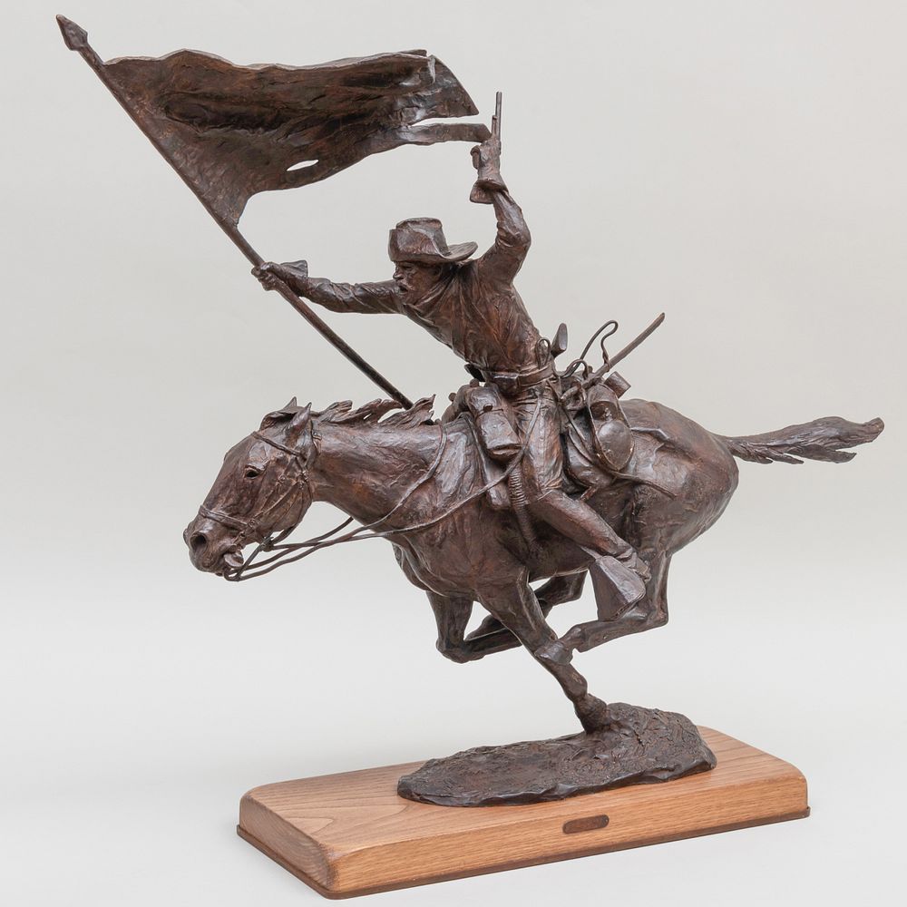 Appraisal: Harry Jackson - The Flag Bearer Bronze signed 'Harry Jackson'