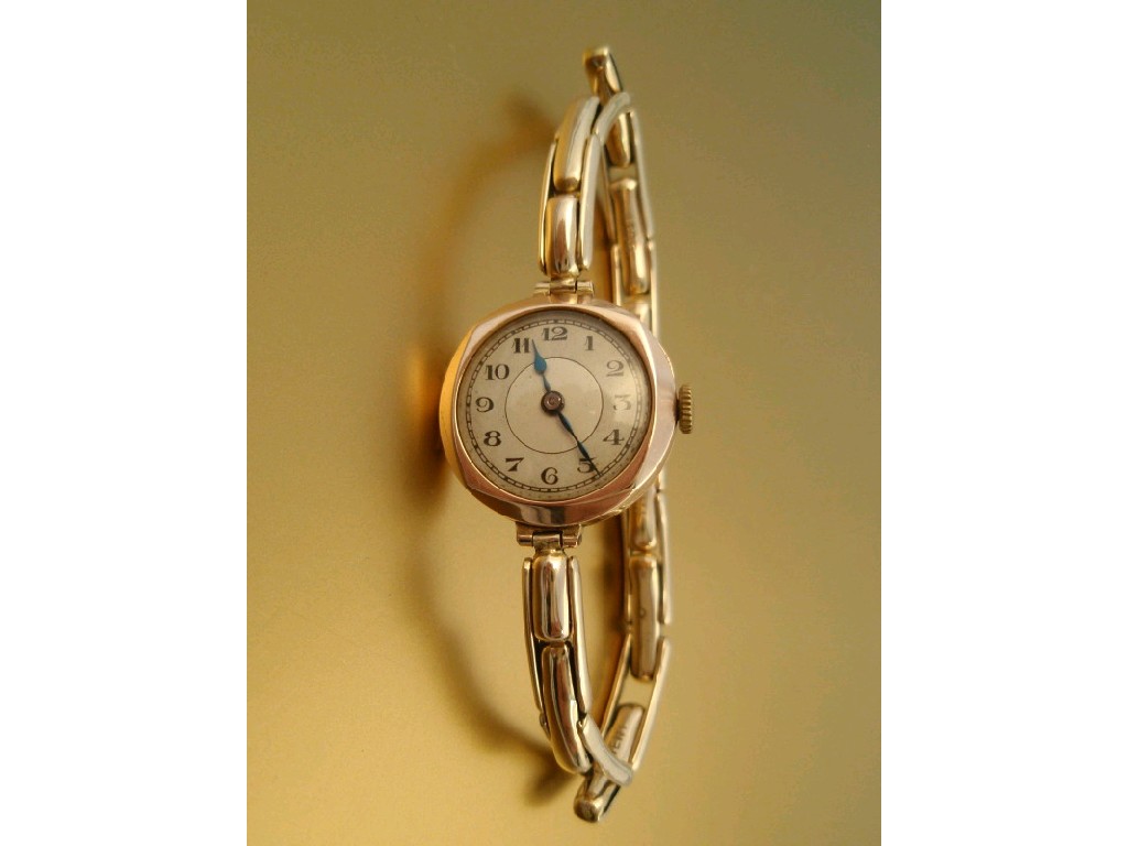 Appraisal: A c 's ladies ct gold cased bracelet watch