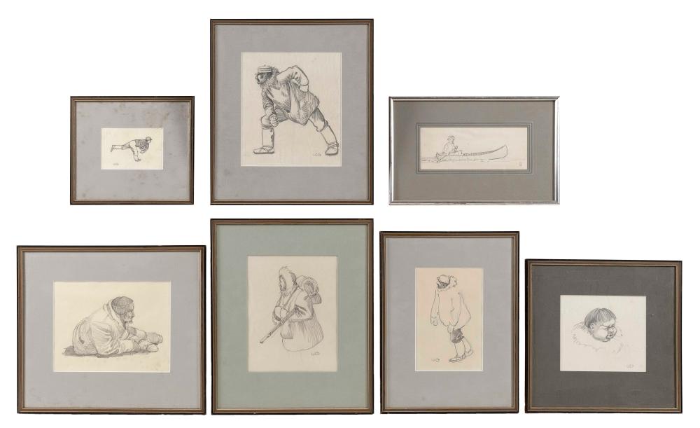 Appraisal: WILLIAM GILKERSON WISCONSIN NOVA SCOTIA - SEVEN FIGURAL STUDIES FEATURED