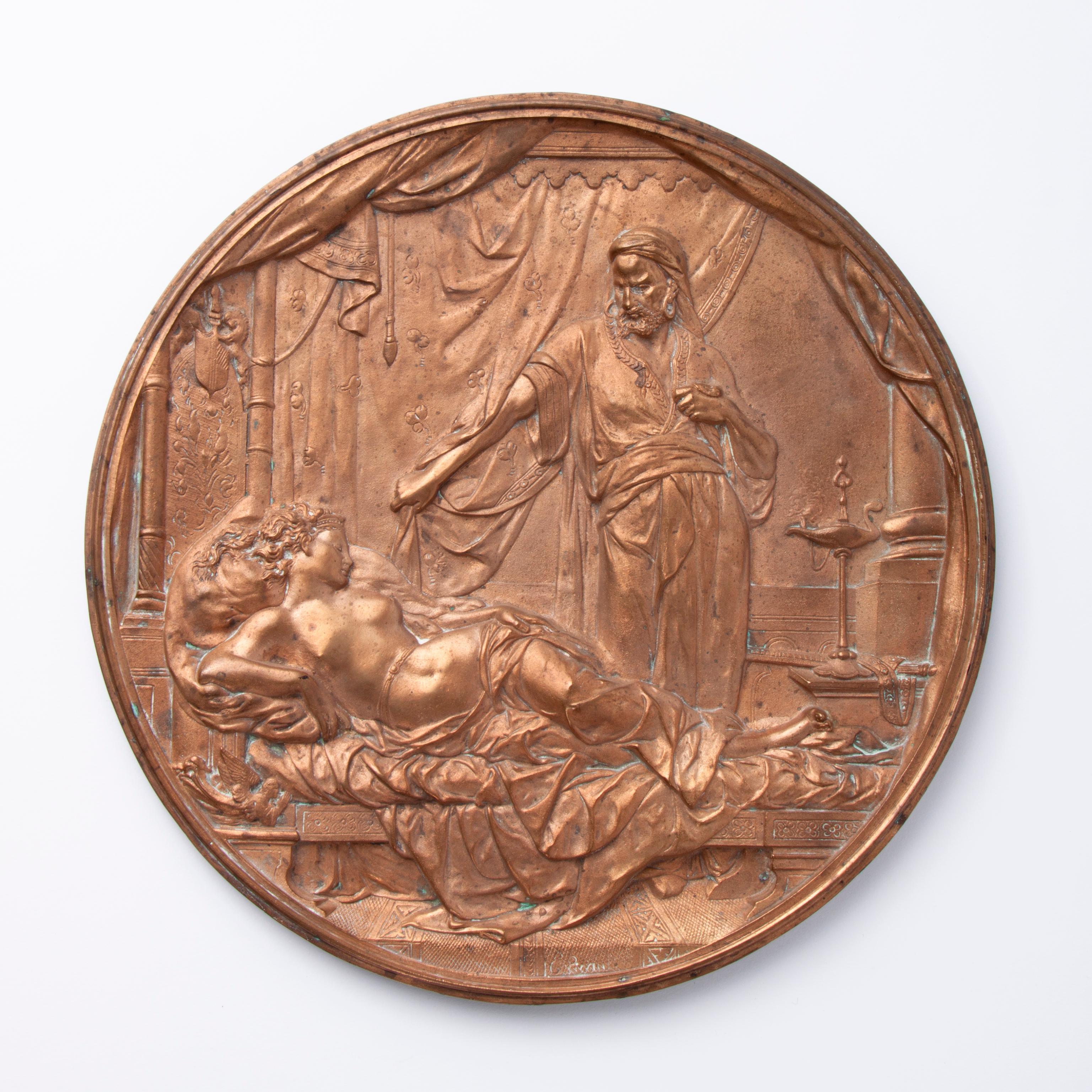 Appraisal: EMILE-LOUIS PICAULT 'OTHELLO DESDEMONA' RELIEF PLAQUE Emile-Louis Picault after French