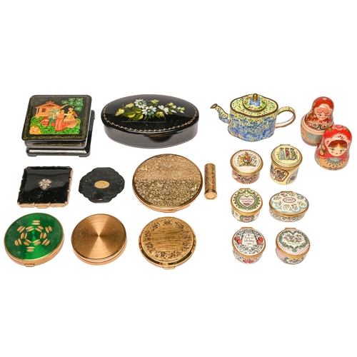 Appraisal: Six Halcyon Days and other enamel boxes 's - early