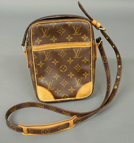 Appraisal: - Louis Vuitton Danube cross-body handbag traditional brown leather with