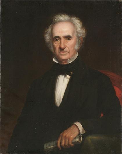 Appraisal: American school th century portrait of a white haired gentleman