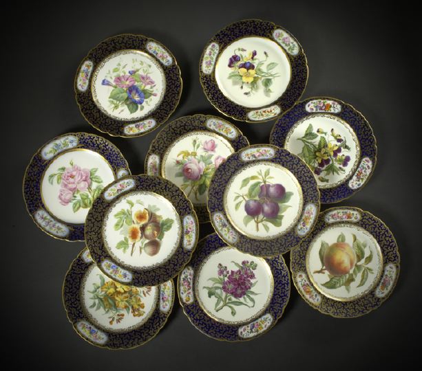 Appraisal: Fine and Rare Twelve-Piece Boyer Paris Porcelain Dessert Service for