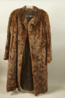 Appraisal: Vintage Ladies Fur Coat Brown car length coat wi Vintage