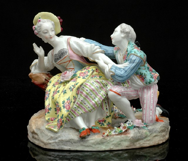 Appraisal: A MEISSEN PORCELAIN FIGURE GROUP th century Modelled as a