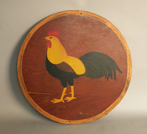 Appraisal: Painted rooster trade sign th c dia