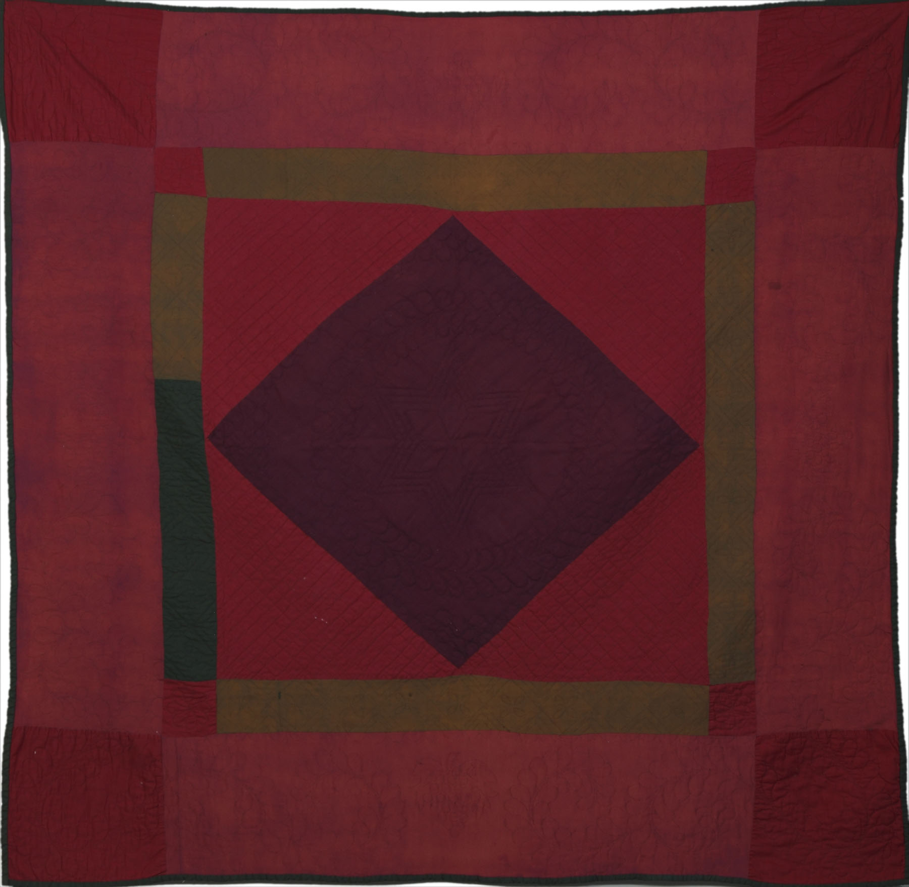 Appraisal: Amish Diamond Square Quilt Purchase from Litchfield Auction Gallery General