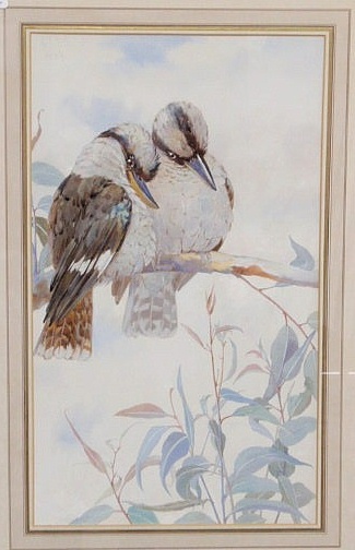 Appraisal: Two watercolor paintings of tropical birds signed A L Roth