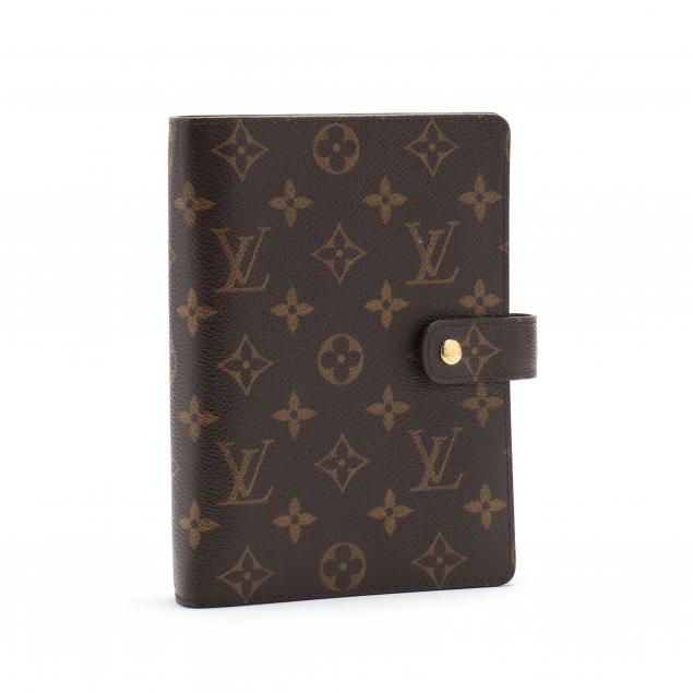 Appraisal: LOUIS VUITTON MEDIUM RING AGENDA COVER Monogram canvas with cross