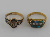 Appraisal: A mixed lot comprising an antique carat gold enamel seed